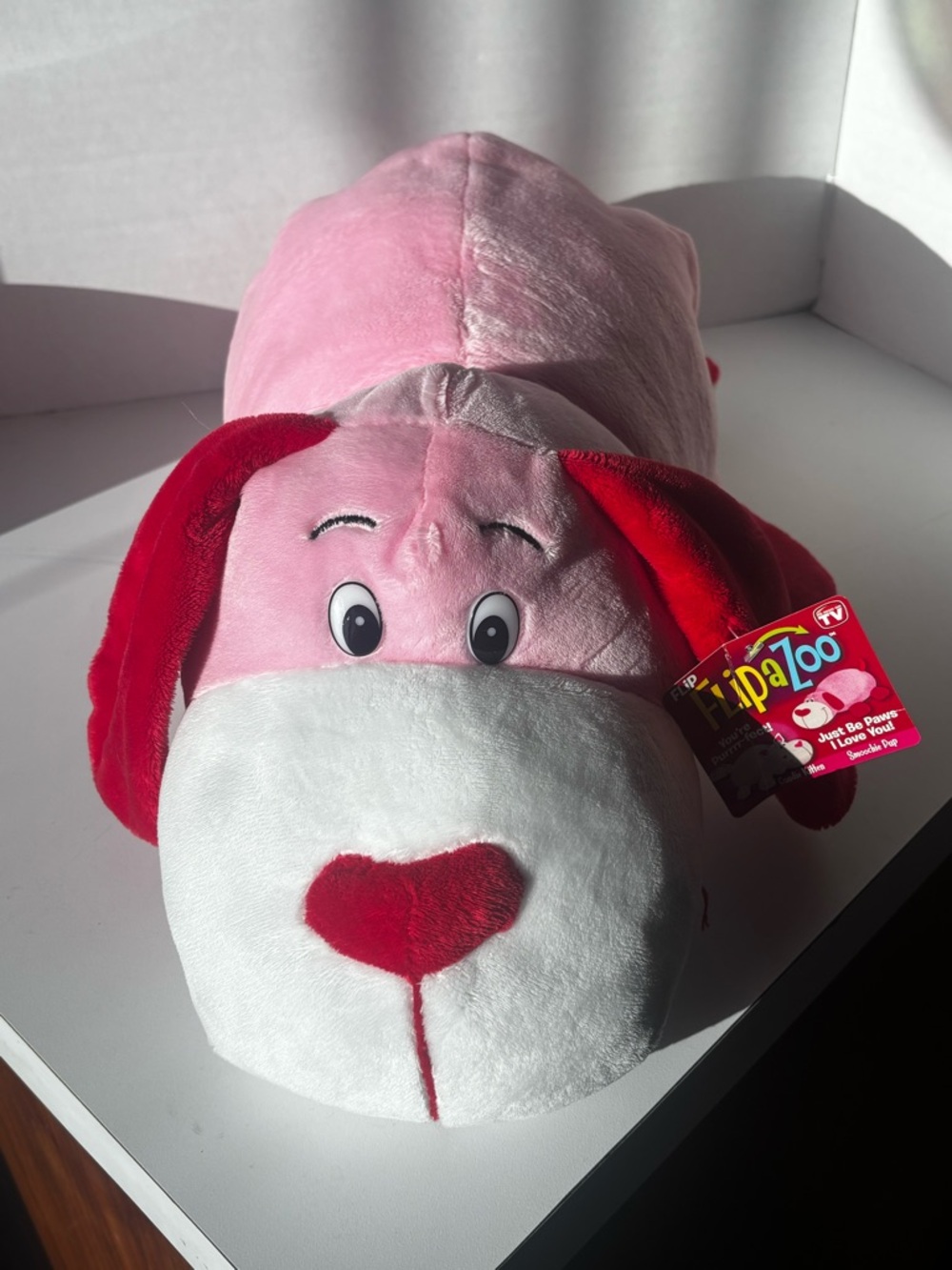NEW FLIPAZOO (CANDIE KITTEN + SMOOCHIE PUP) 2 IN 1 STUFFED ANIMAL PILLOW 18”